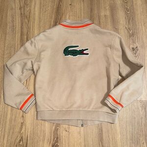 Lacoste Boys Bomber Jacket Large Logo Size 12 READ